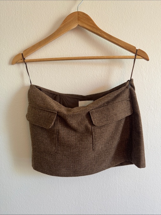Dresses & Skirts - Reformation Brown Mini Skort with Front Flap Pockets